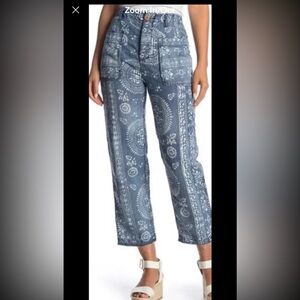 Free People Island Vibes Discharge Trousers. Size 28”